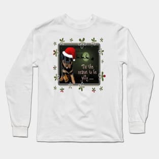 The Season To Be Jolly Cute Pup Holiday Greetings Long Sleeve T-Shirt